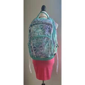 High Sierra Backpack in Aqua Blue Green Purple Hiking School Travel Laptop Gym